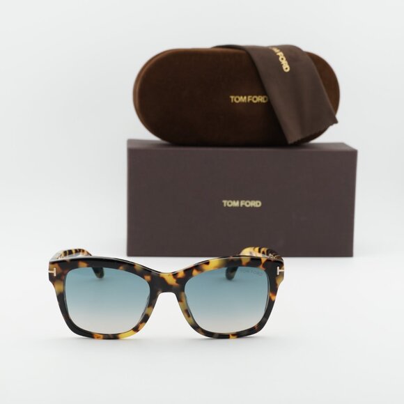 Tom Ford Lauren-02 FT0614 55B Square Sunglasses - Havana/Smoke main image 5